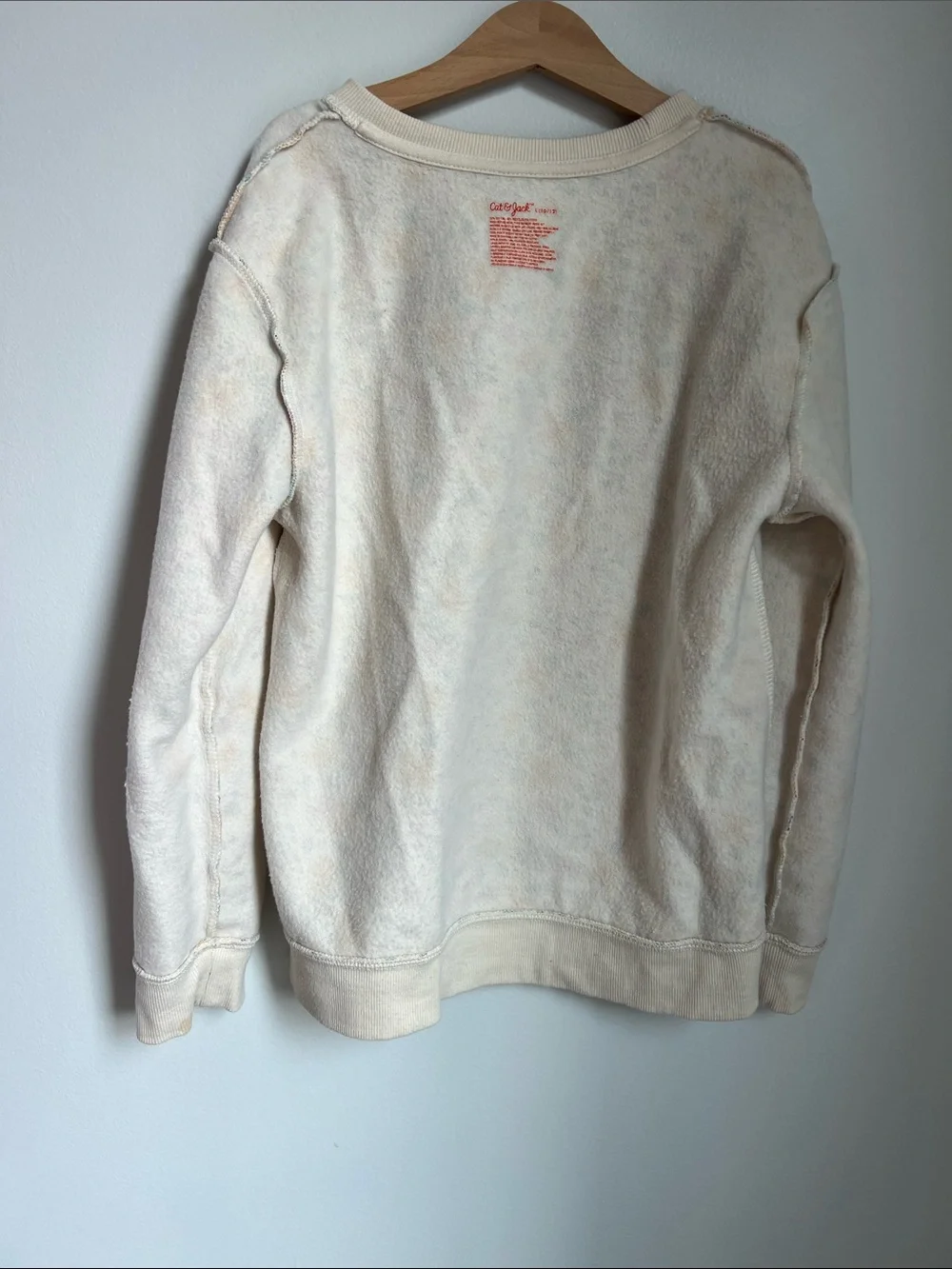 Cat & Jack | Kids Cream Floral Crewneck Sweatshirt Yellow & Pink Flowers Size L